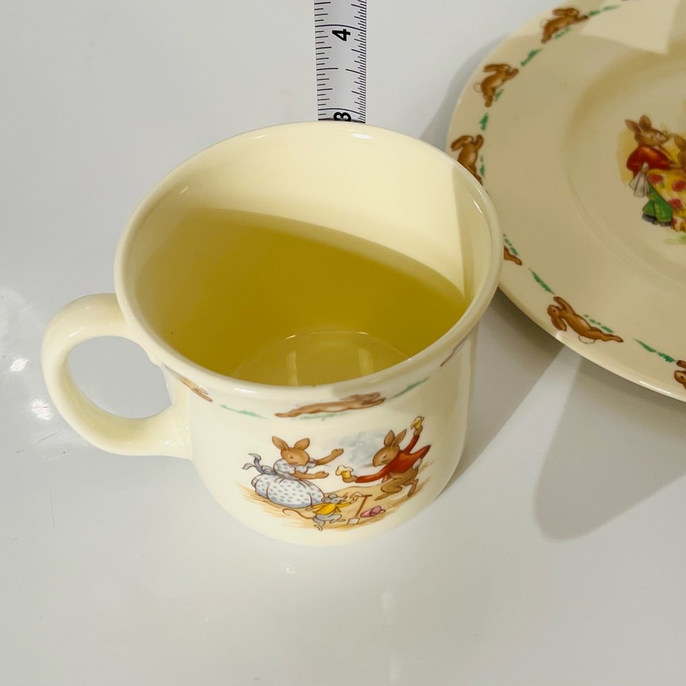 Vintage 1936 Royal Doulton Bunnykins Fine Bone China 3-Piece Nursery Set - Picture 11 of 11